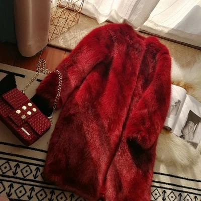 

2019 New Style High-end Fashion Women Faux Fur Coat S68
