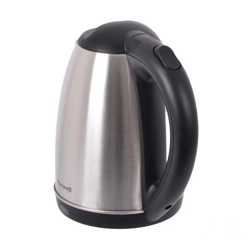 Чайник электрический Maxwell MW-1055 ST (Мощность 2200 Вт, объем 1.8 л, материал - сталь, вращение 360°, отсек для хранения шнура)