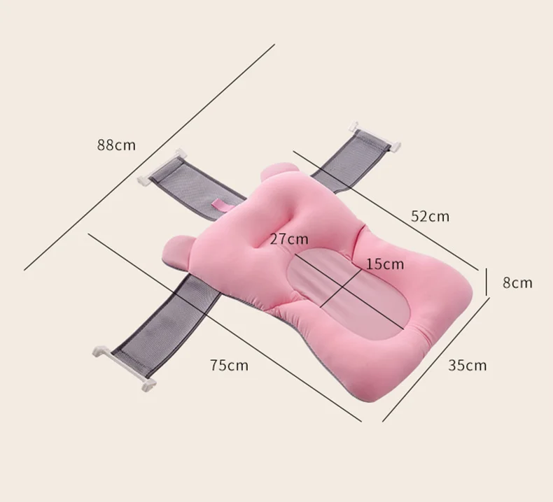 Cena TYRY. HU 1 pc dziecko prysznic mata do kąpieli poduszki przenośny noworodek bezpieczeństwa krzesełko do kąpieli wsparcie bezpieczeństwa miękkie antypoślizgowe mata łazienkowa