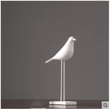 style 7 white small Европейский домашний интерьер украшения ремесла смолы птица статуя Декор Орнамент ремесленных голубей скульптура офисные настольная фигурка - Цвет: style 7 white small