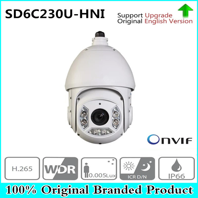 

DH SD6C230U-HNI 2MP 30X Starlight IR PTZ Network IP Camera 4.5-135mm Optical Zoom 150m IR Starlight H.265 Auto-tracking IVS