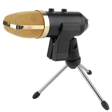 Nueva mk-f100tl USB condensador micrófono con trípode para vídeo grabación karaoke Radios estudio micrófono para PC