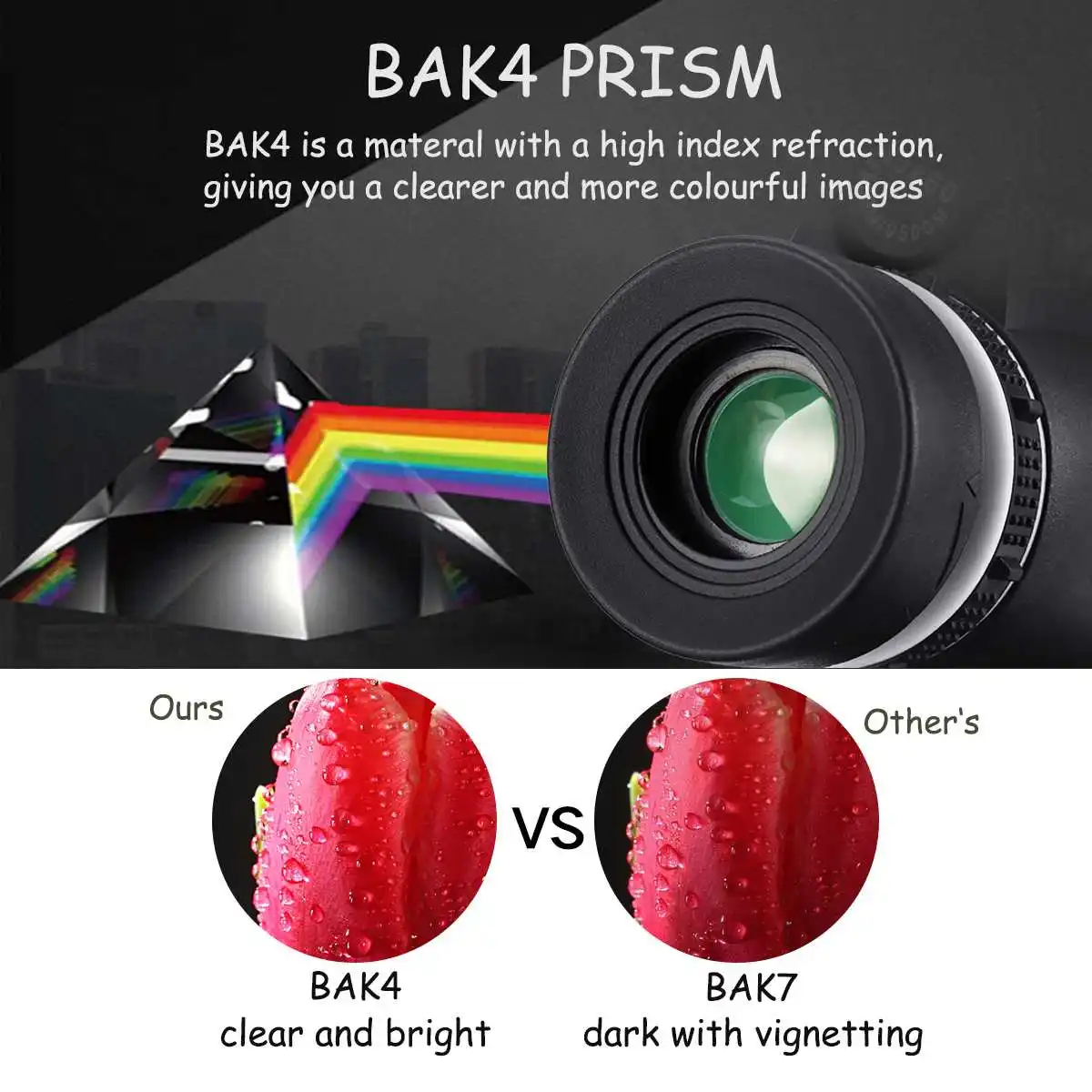 40X60 التكبير أحادي تلسكوب تليفوتوغرافي مع LED الهاتف عدسة الكاميرا ترايبود كيت يوم و ليلة الرؤية HD البصريات عدسات مجهر للتكبير