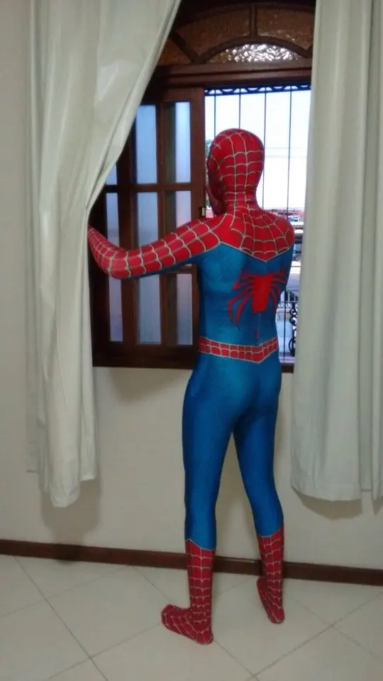 Со спайди линзами, костюм Raimi Человека-паука с 3D принтом, костюмы Raimi Человека-паука, костюм зентай из спандекса для косплея
