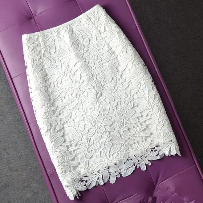 

arge size 3XL OL skirt business women office lady hollow out pencil skirt sexy floral lace skirt high waist