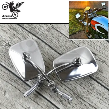 

top quality chrome grip rear view universal accessories moto bar end mirros for harley prince cruise motorcycle rearview mirror