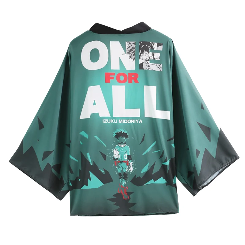 

My Hero Academia Cloak Yukata Cosplay Costume Boku No Hero Academia Bakugo Katsuki Todoroki Shoto Kimono Haori Robe Costume
