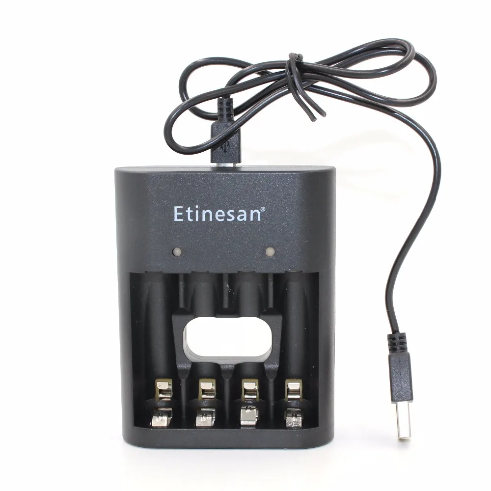 2 шт./лот Etinesan 3000mWh AA батарея + USB зарядное устройство литий полимерный ионная