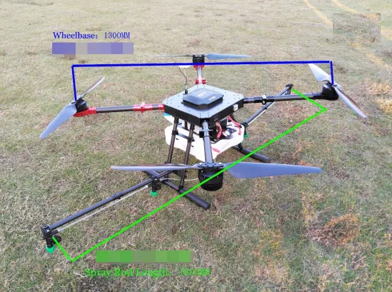 10L 10KG four-axis agricultural spray drone frame 1340mm wheelbase with 10L spray system full plant protection drone