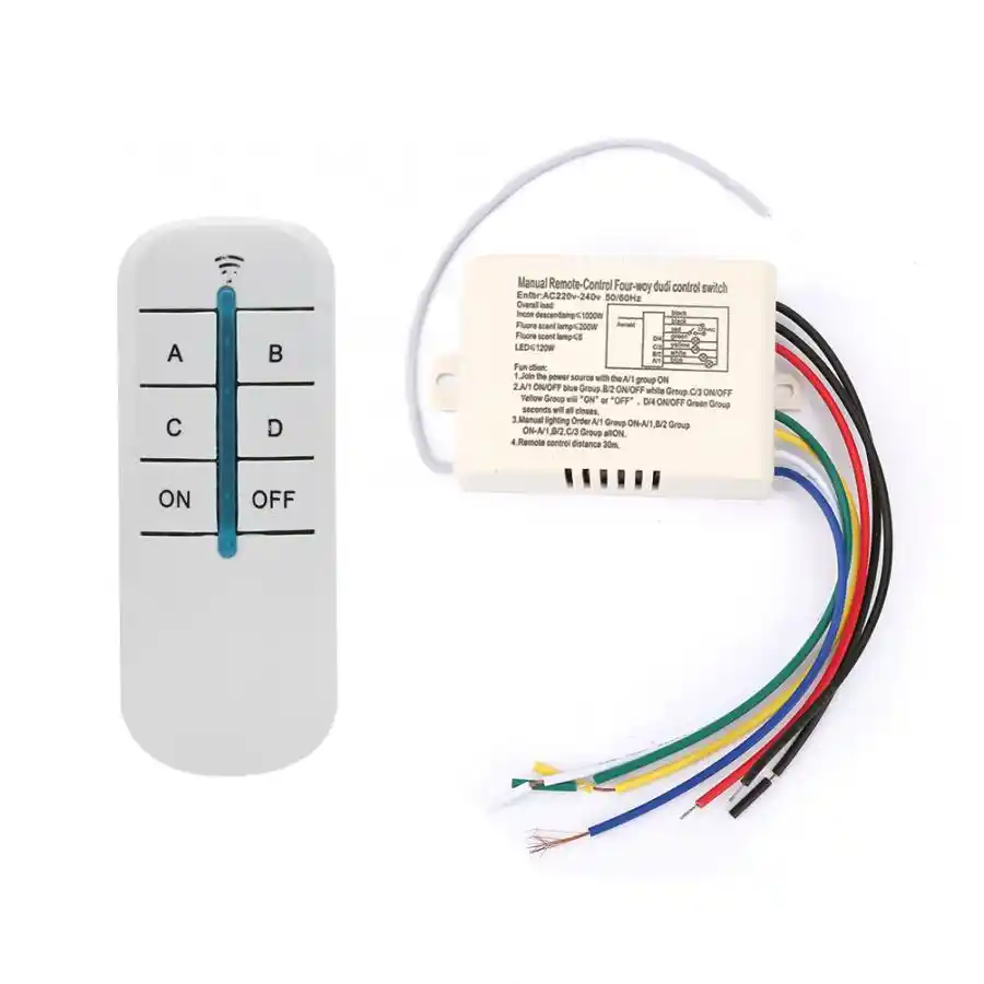 8 Way ON//OFF 220V Light Wireless Remote Control Switch Digital Controller L/&6