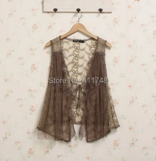 

Vintage Mori Girl Lace Vest Coat Women Casual Vest Jacket Coat Tricot Inverno Mantea Femme Conjunto Moletom Brandy Tops Clothing