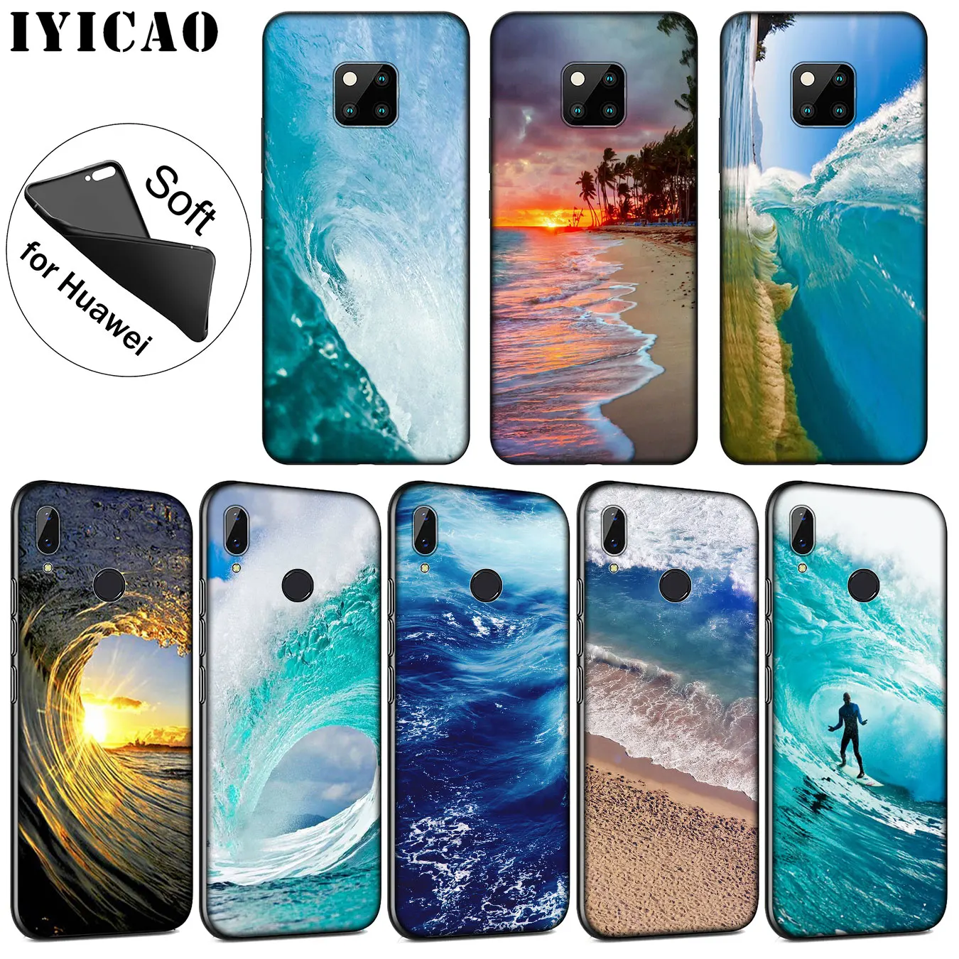 IYICAO летний мягкий чехол для Huawei Mate 30 20 10 Pro Nova 5I 5T 5 4 4E 3i 3 2i Lite Smart |