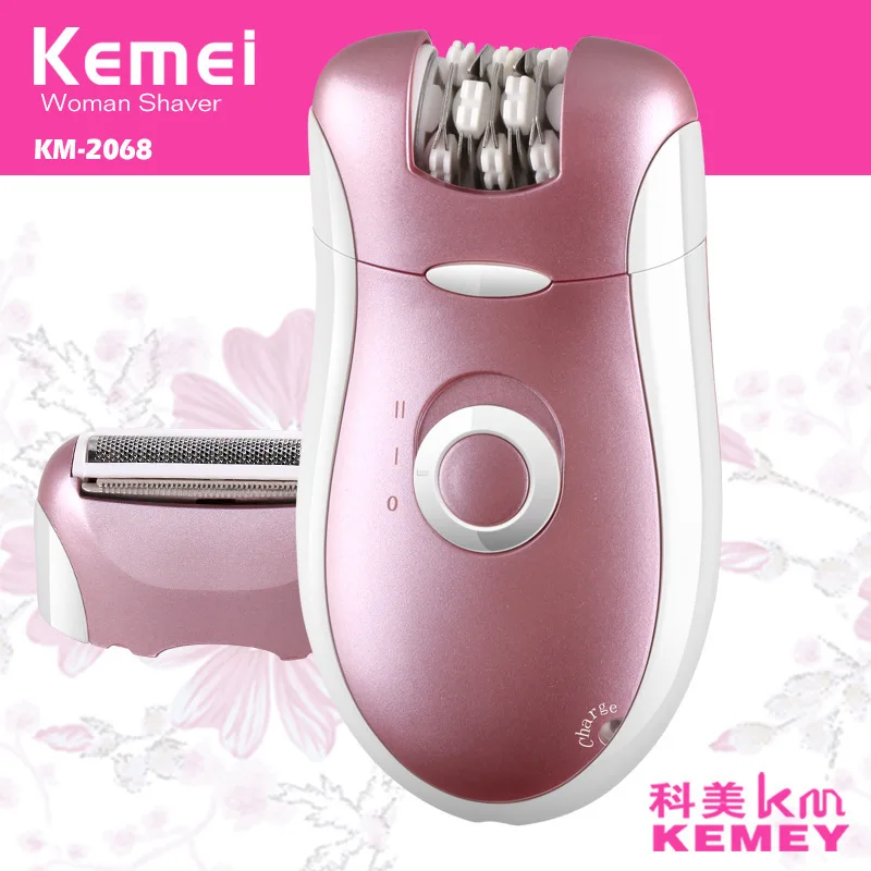 220V Kemei Shaver 2 In 1 Electric Rechargeable Woman Epilator Beard Lady Shaver Epilator for Body
