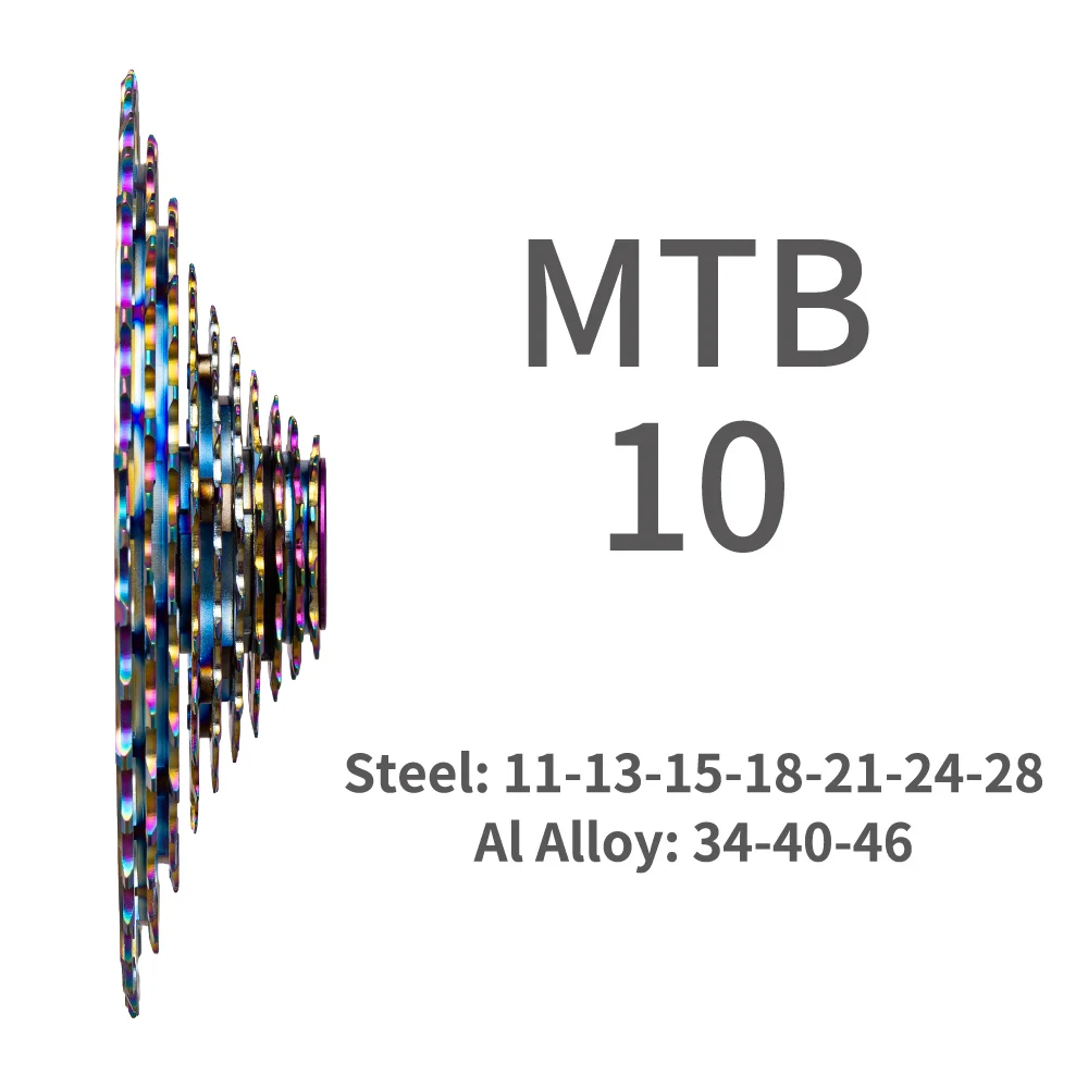 Ztto MTB 10 Скорость 11-46T SLR2 Сверхлегкий кассета Радуга k7 HG Совместимость горный Bike10v свободного хода для X0 X9 X7 M610 M781 M786