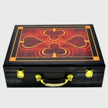 Top grad luxury portable wooden box 500 yard chips poker can carry 500 chips code case with 5 shelves man creative gift