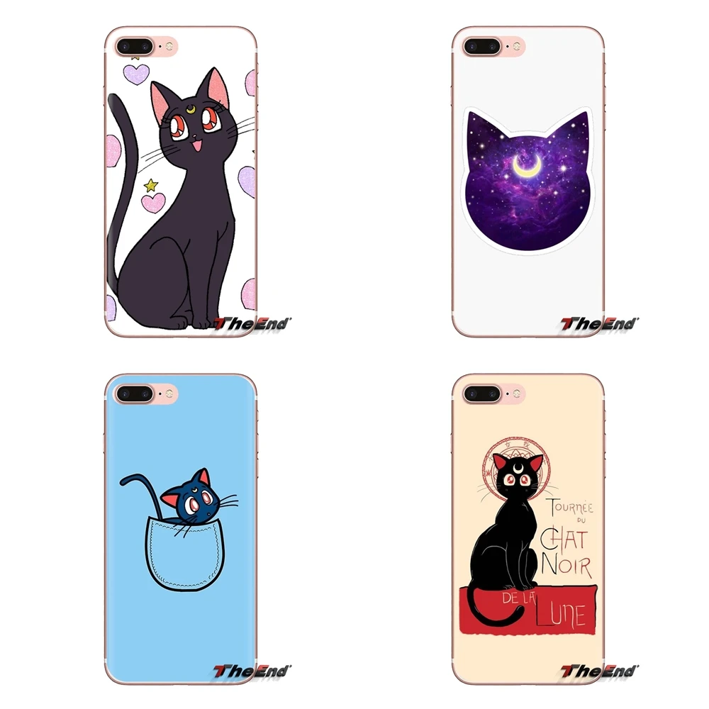 Аниме Сейлор Мун Luna lune cat Чехол для телефона LG G3 G4 Mini G5 G6 G7 Q6 Q7 Q8 Q9 V10 V20 V30 X Power 2 3 K10 K4 K8