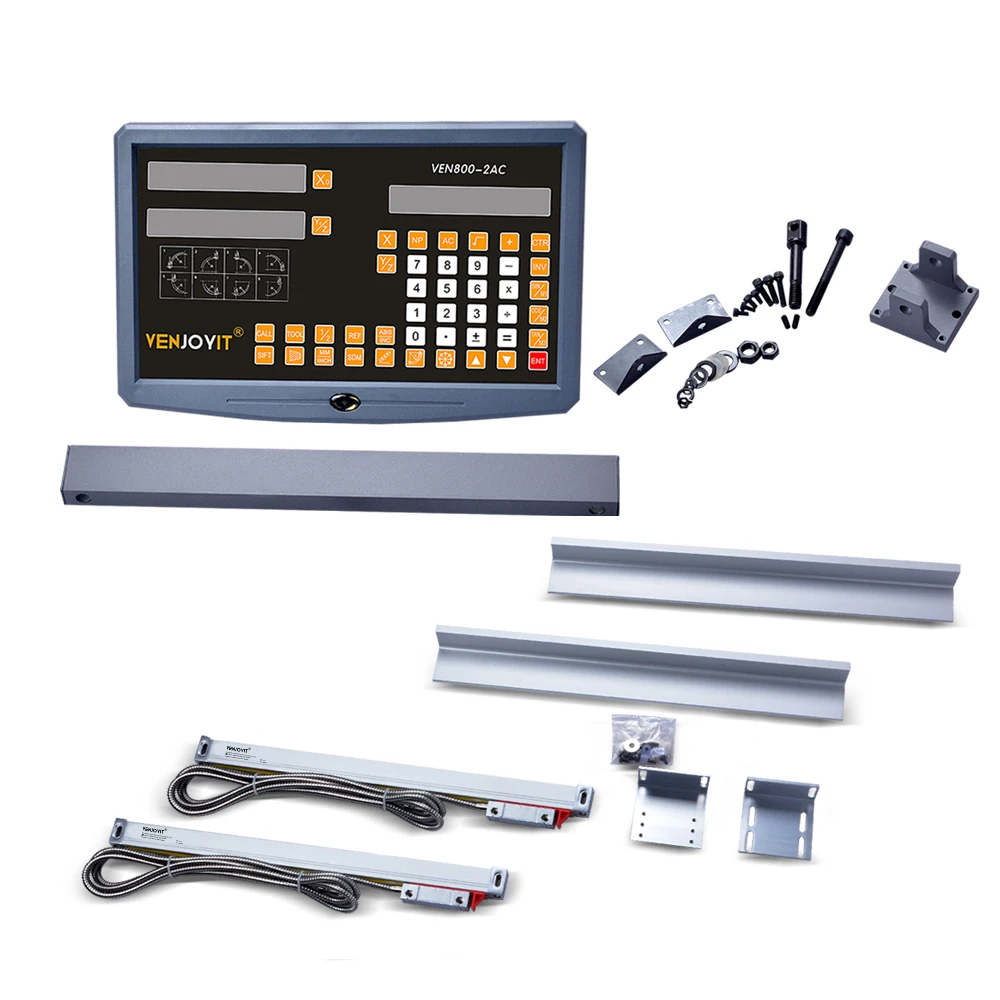 

DRO 2 Axis digital readout +2pcs linear scale linear encoder linear ruler for Drill/EDM/Milling/Grinding/Lathe Machine