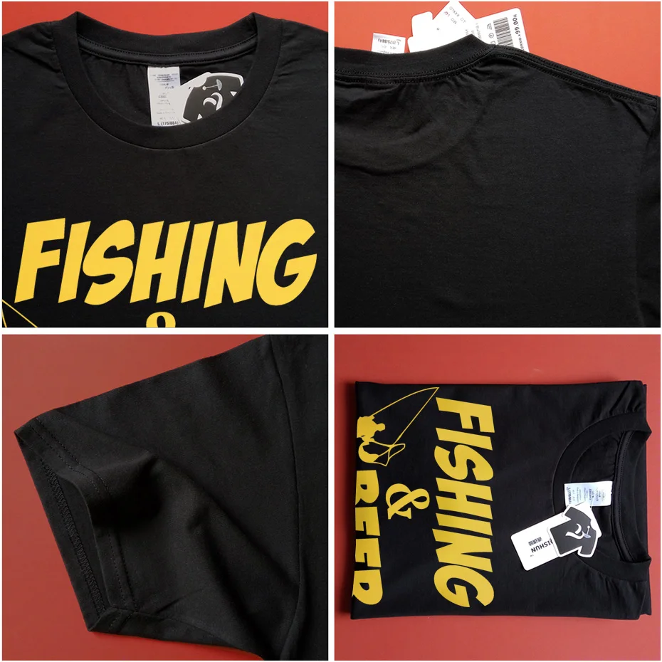 Футболка с надписью «Fishings» и надписью «Fishinger Beer Fish Live The Dream», футболка с надписью «Sporter Flying Fresh Fun Gift», футболки
