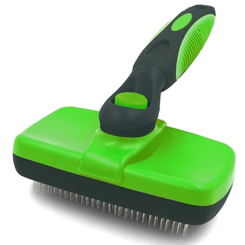 

Pet Dog Grooming Comb Brush Automatic Clean Hair Removal Needle Brush For Cat Dog Open Knot Stainless Steel Comb