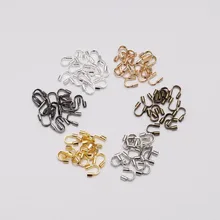 Protetor de fio de 100 pçs/lote x 4mm, protetor de fio de segurança para cabos, achados de joias, forma em u acessórios diy