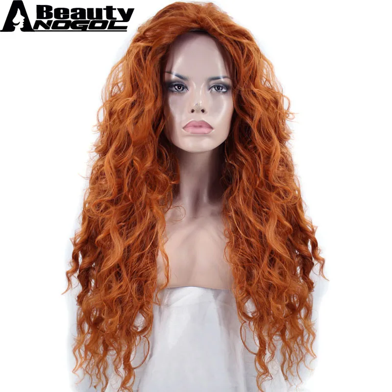 

Ebingoo Merida Wig Orange Wig Tinker Bell Princress Belle Ariel Rapunzel Wig Brown Red Blonde Long Synthetic Cosplay Women Wig
