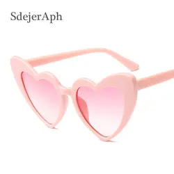 Розовое сердце женские солнцезащитные очки оттенки Ретро винтажный роскошный бренд Корея модные женские солнцезащитные очки UV400 De Sol Gafas