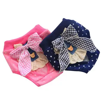 

Cute Pet Dog Physiological Pants Dot Print Cotton Pet Dog Panties Strap Sanitary Dog Underwear Diapers Puppy Shorts Pants