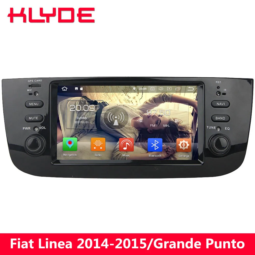

KLYDE Octa Core 4G Android 8 7.1 4GB RAM 32GB ROM Car DVD Multimedia Player GPS Navigation For Fiat Linea 2014-2015/Grande Punto