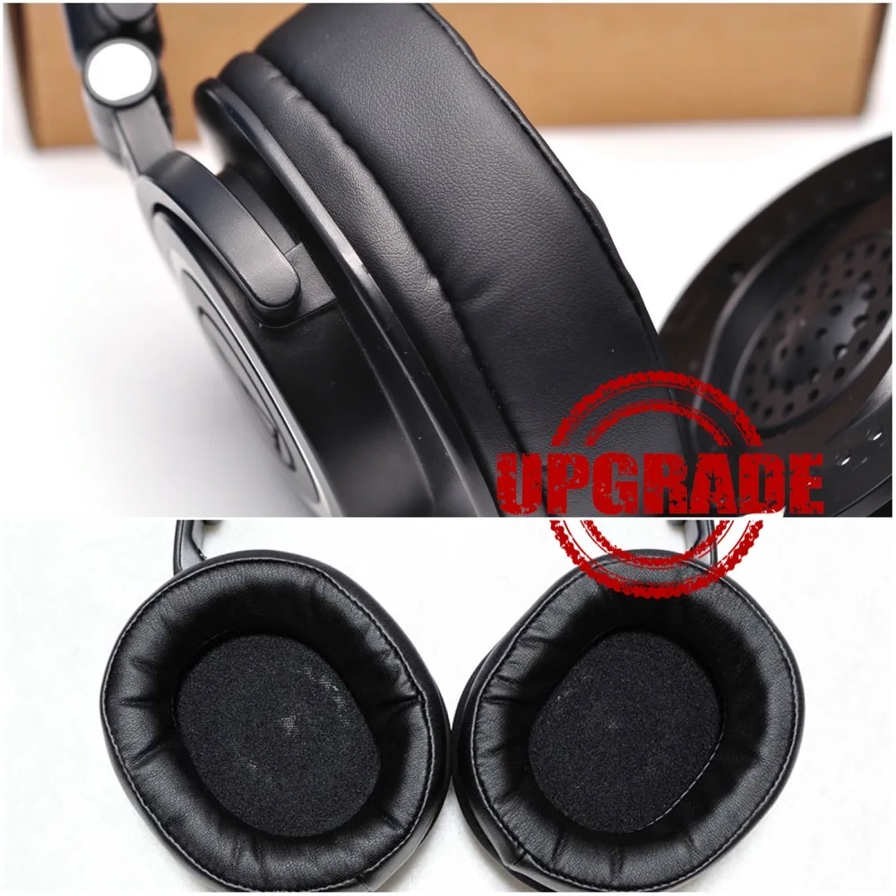 

Updated Leather Foam Cushion Ear Pads For Audio-Technica ATH WS1100 ATH SR9 ATH-DSR7BT HIFI Headphone More Comfortable Thicker