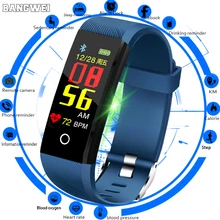 BANGWEI Smart Watch Men Waterproof Fitness Blood Pressure Heart Rate Monitor Pedometer Information Reminder Sport Watch + box