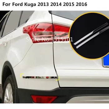 

Car back rear side Stainless steel Bumper corner protection trim frame stick styling 2pcs For Ford Kuga 2013 2014 2015 2016