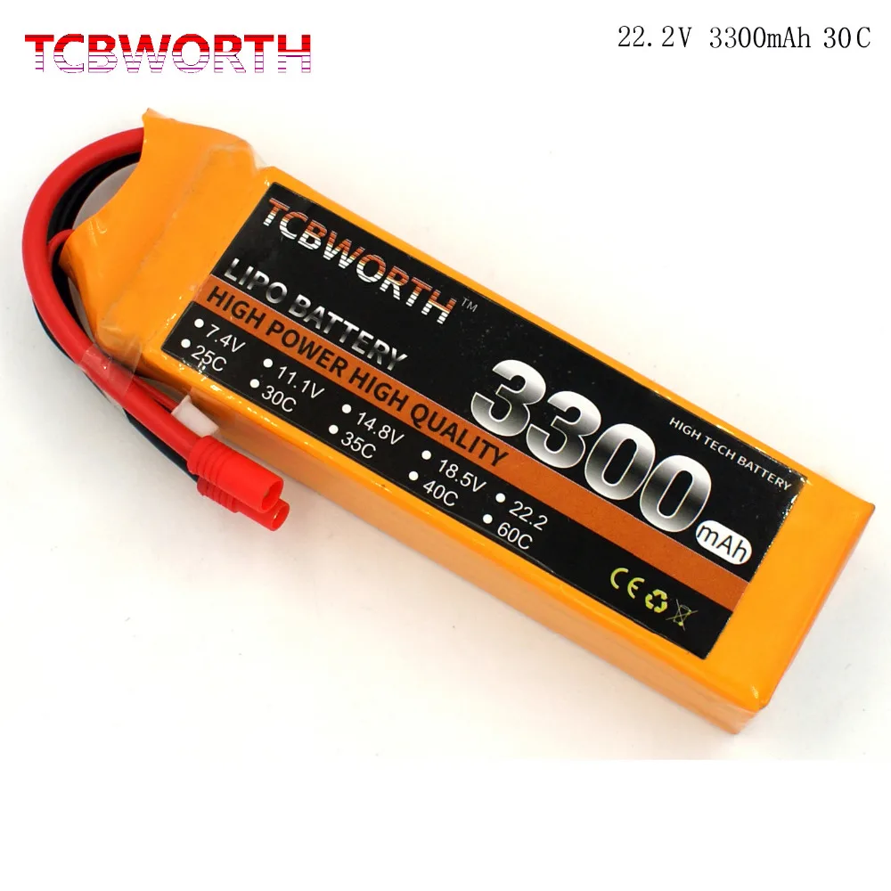 Аккумулятор LiPo 6S 22 2 в 3300 мАч 30C 40C для радиоуправляемых игрушек батарея самолета