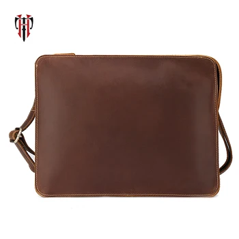 

TIANHOO messenger bag men genuine leather briefcase men shoulder bag business casual crossbody bags for men clip