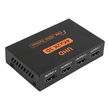 

50pcs/lot 4K HDMI Splitter 1X2/1X4 port HDMI switch switcher Repeater Amplifier 3D UHD 1080p HDMI adapter