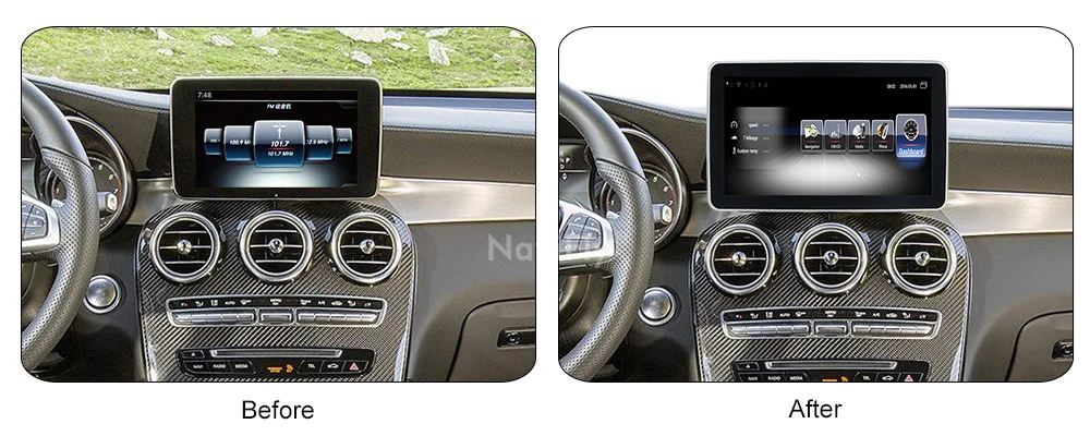Sale Navifly 3G RAM Android HD screen Car Audio gps Multimedia player for Mercedes Benz GLC X253 2015-2017 support DVR View camera 8