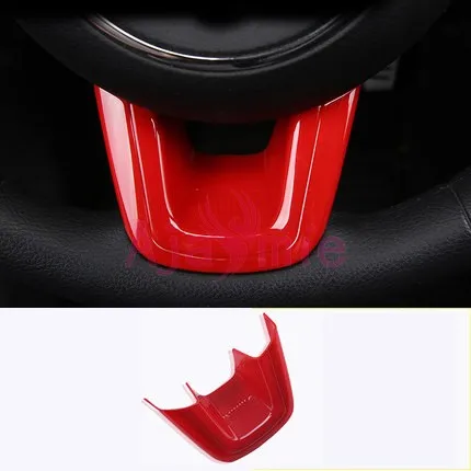Интерьер красный цвет рулевое колесо ридер лампа ручка переключения передач крышка отделка хром автомобиль Стайлинг для Jeep Renegade аксессуары - Цвет: steered trim