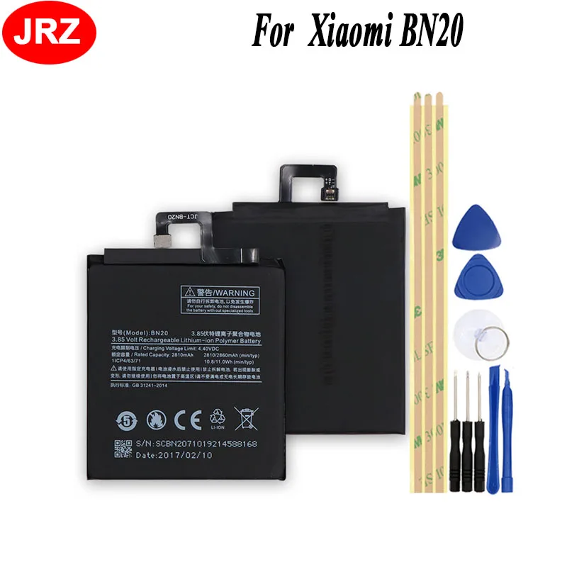 Аккумулятор JRZ BN20 для телефона Xiaomi Mi 5C M5C Mi5C 2860 мАч сменные батареи высокой емкости