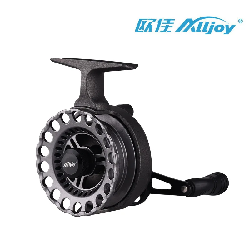 

New ALLJOY Fly Fishing Reel NNDH65 Left hand Right Hand Fishing Reel 4 + 1BB 3.6:1 65MM ICE Fishing Reel Wheel With High Foot