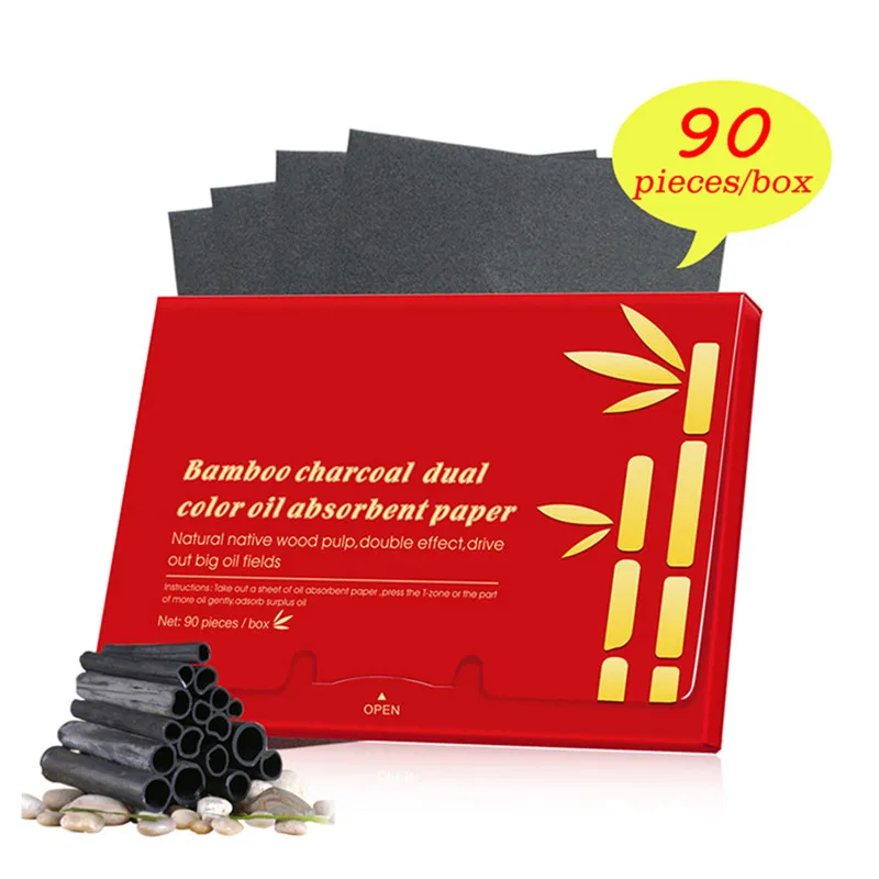 

2019 Summer Essential Bamboo Charcoal Oil Absorbent Paper Face Cleanser Deep Treatment Beauty Oil Absorbing Sheets Paper New Hot