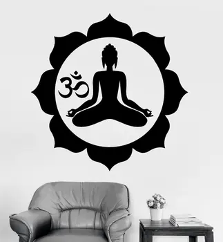 

Buddhism Wall Sticker Buddha Chakra Mandala Mantra Chakra Meditation Yoga Mural Art Wall Decal Sticker Room Home Decoration