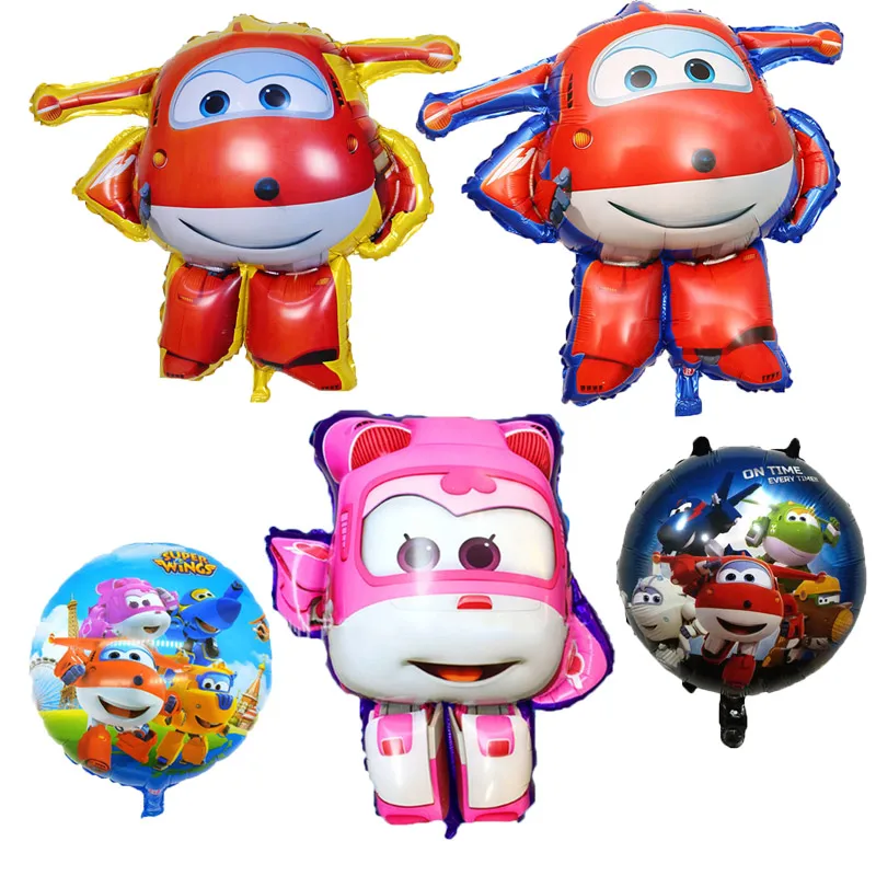 

5 Styles 3D Super Wings Balloon Jett balloons Children's Day toys Birthday Party Decorations kids toys Jett globos supplies