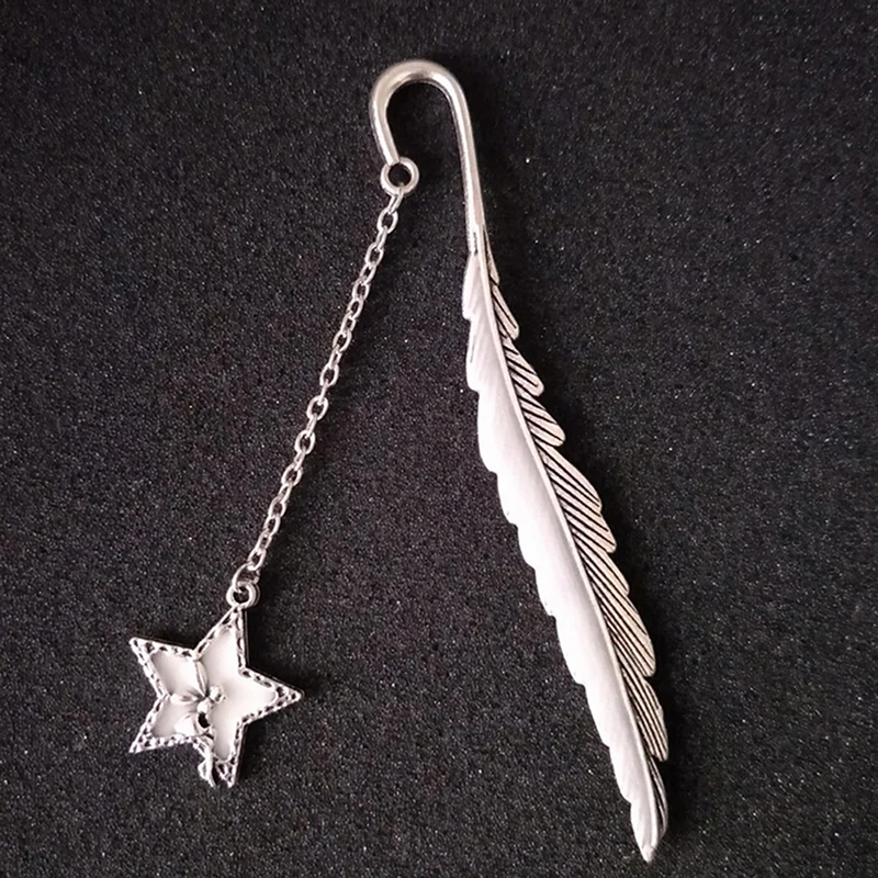 Дизайн летающий человек Закладка светится в темноте Звезда Форма Закладка-перо металлическая Закладка