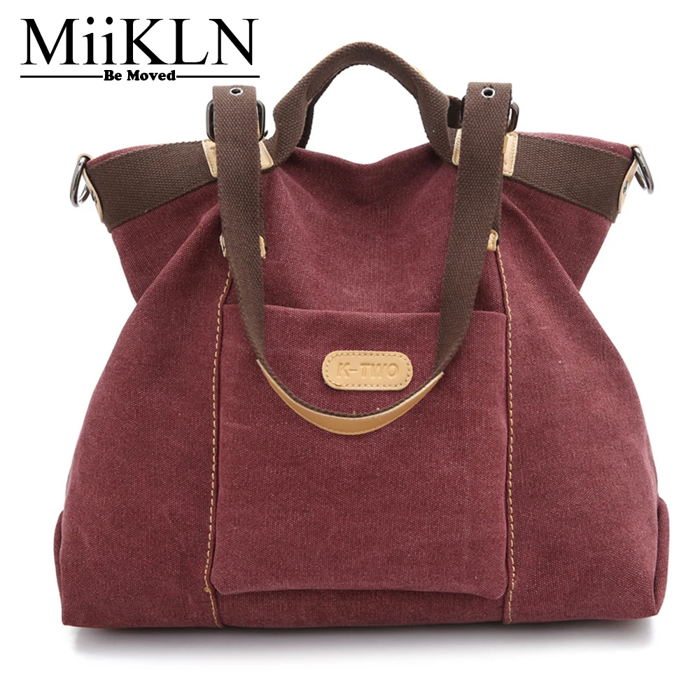 MiiKLN Woman Bag 2017 Handbag Canvas Big Size Larger Capacity Shoulder MiiKLN Woman Bag 2017 Handbag Canvas Big Size Larger Capacity Shoulder