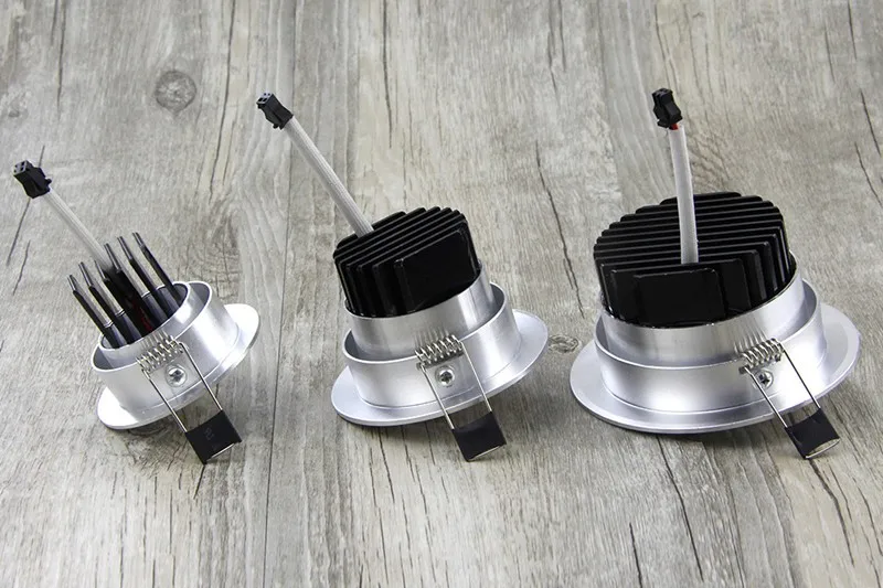 [DBF] Silver Ultra gorgeous Dimmable LED COB Downlight AC110V 220V 6W9W12W15W Recessed LED Spot Light Decoration Ceiling Lamp (9)