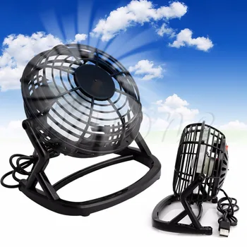 

Notebook Laptop Computer Portable Super Mute PC USB Cooler Desk Mini Fan Black H