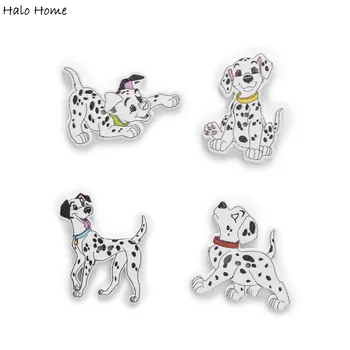 

30pcs Spotted dog Cartoon Wood Buttons Sewing Scrapbooking DIY Clothing Craft Home Decor 28x20mm