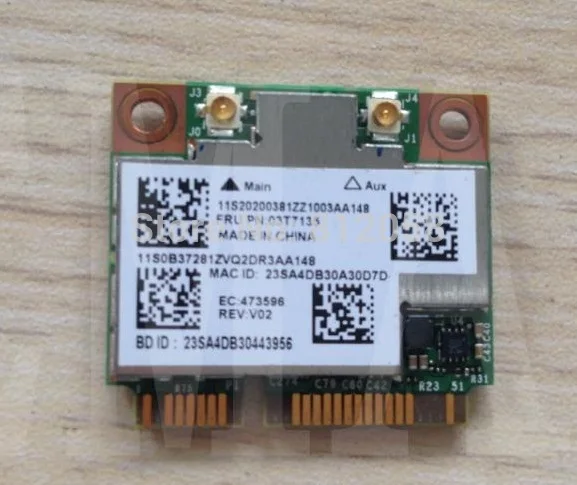 

SSEA NEW WiFi Bluetooth 4.0 for BroadCom BCM4352 BCM94352HMB Half Mini PCI-E 802.11ac 867M 2x2 Wireless card for Lenovo 03T7135