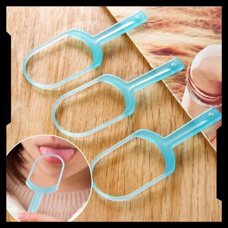 3Pcs Oral Tongue Cleaner Scraper Plastic Medica Mouth Care Fresh Breath Maker Safety Feminine Hygiene Products