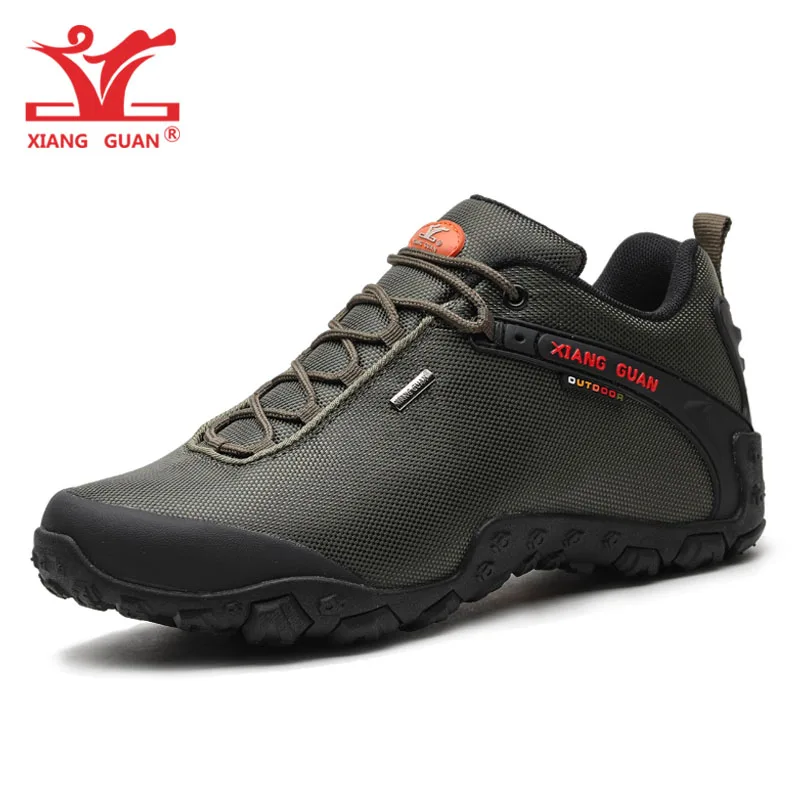 XIANG GUAN Man Hiking Shoes Men Waterproof Trekking Boots Green Breathable Sport Mountain Climbing Shoe Outdoor Walking Sneakers XIANG GUAN Man Hiking Shoes Men Waterproof Trekking Boots Green Breathable Sport Mountain Climbing Shoe Outdoor Walking Sneakers