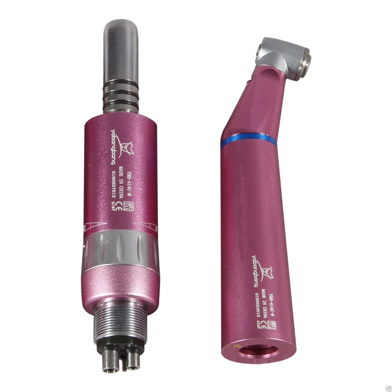 

KAVO Style Dental Internal Fiber Optic LED Contra Angle + Air Motor Handpiece 4 Hole Pink Color